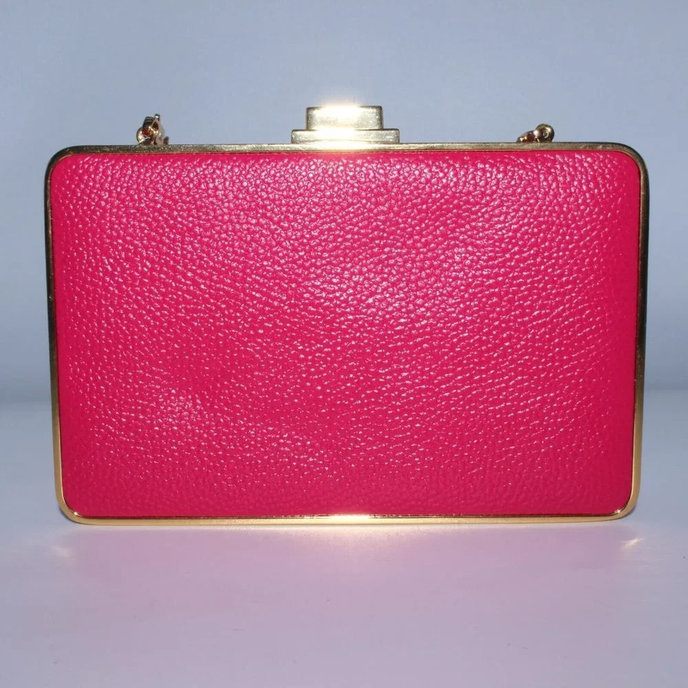 Michael Kors Cross Body Bag Satchel Purse Pink Leather Gold Hardware
